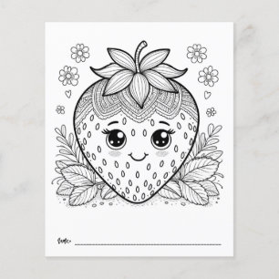 Berry Baby Shower Kids Activity Coloring Lakan Flygblad