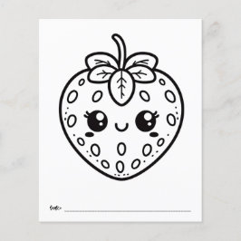 Berry Baby Shower Kids Activity Coloring Lakan Flygblad