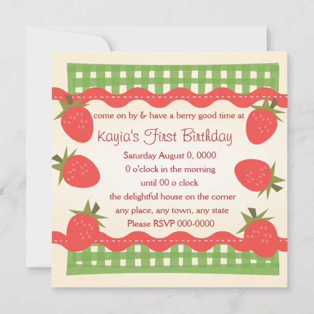 Berry Basket Inbjudningar (Framsida)