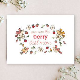 Berry Best Mamma Strawberry Mors dag Julkort
