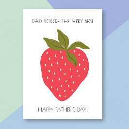 Berry Best Pappa Funny Strawberry Fars dag Card Kort