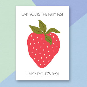 Berry Best Pappa Funny Strawberry Fars dag Card Kort