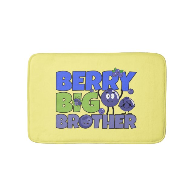 Berry Big Brother - Syskon Blueberry Pun Badrumsmatta (Framsidan)