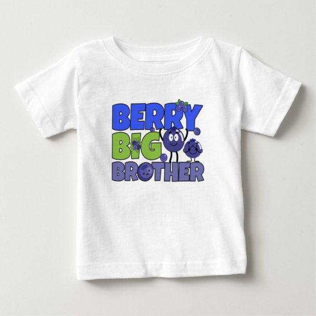 Berry Big Brother - Syskon Blueberry Pun T Shirt (Framsida)