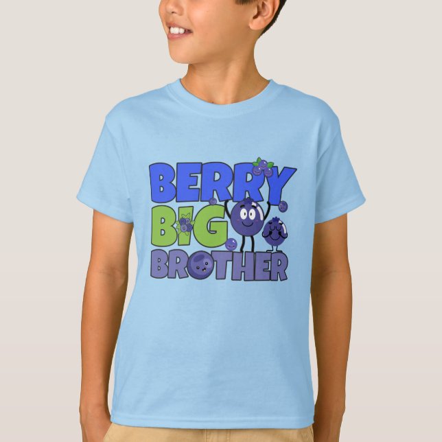 Berry Big Brother - Syskon Blueberry Pun T Shirt (Framsida)