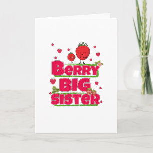 Berry Big Sister - Cute Strawberry Pun Kort