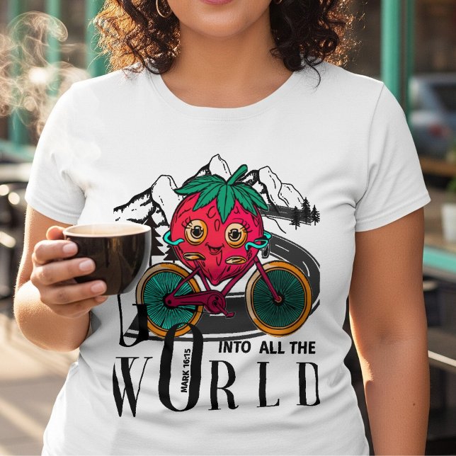 Berry Biker Faith Tee – “Go Into All the World”  (Skapare uppladdad)