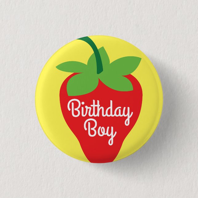 Berry Birthday Cute Strawberry Barn Knapp (Framsida)
