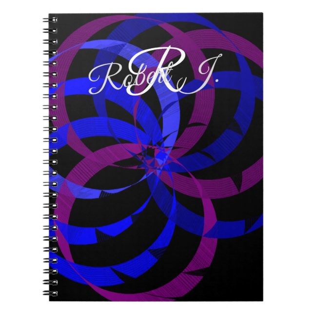 Berry Blend Geometric Spiral Notebook Anteckningsbok (Framsidan)