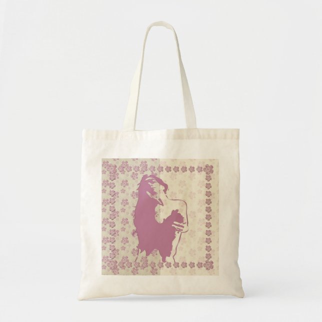 Berry Blommar - tryckt bag Tygkasse (Framsidan)