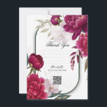 Berry Bloom Garden Floral Glam Wedding  Inbjudningar<br><div class="desc">Thank You Card. Check out other items in this matching suite.</div>