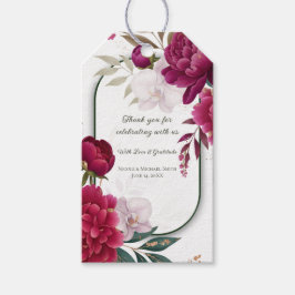 Berry Bloom Garden Floral Glam Wedding  Presentetikett