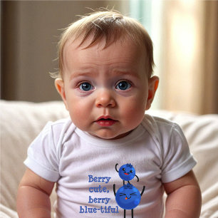Berry Blue-tiful: Adworthy Blueberry Baby Bodykost T Shirt