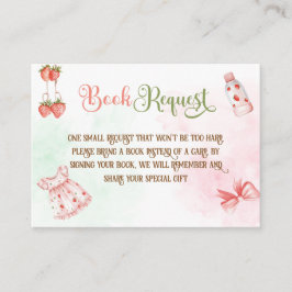 Berry Boho Girl Baby Shower Bokar för Baby Tilläggskort