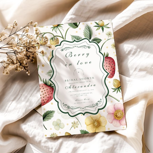 Berry Botanical Charm Möhippa Inbjudningar (Skapare uppladdad)
