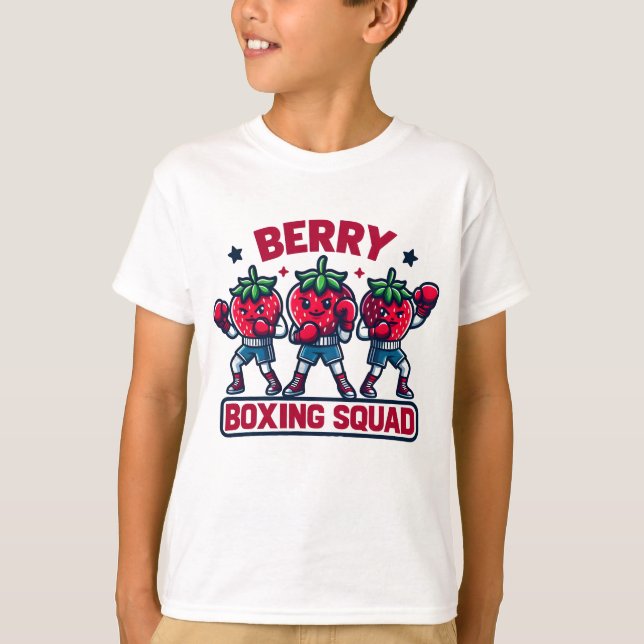 Berry Boxing Squad Team Strawberry T Shirt (Framsida)