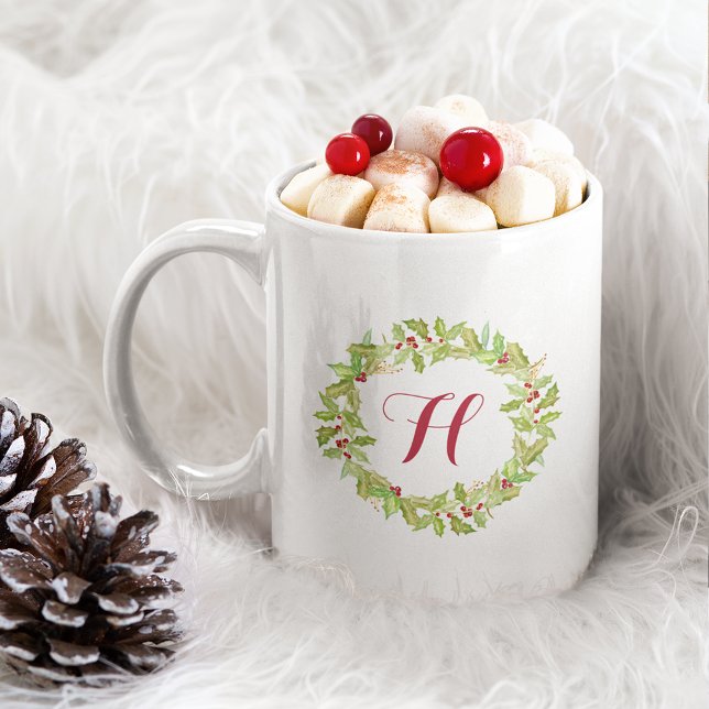 Berry & Bright | Helgdag Monogram Kaffemugg (Skapare uppladdad)
