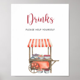 Berry cart - Drinks help yourself  Poster
