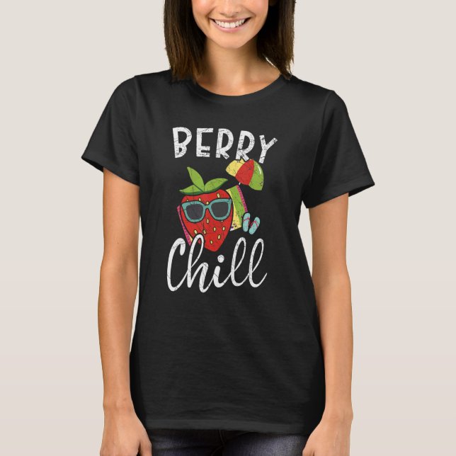 Berry Chill Strawberry Fruitarian Strawbär 1 T Shirt (Framsida)
