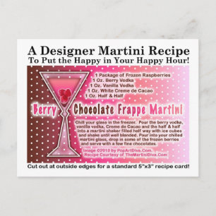 Berry Chocolate Frappe Martini Recipe Postcard Vykort