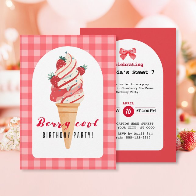 Berry Coola Birthday Inbjudningar (Skapare uppladdad)