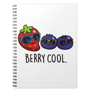Berry Coola Funny Strawberry Blueberry Pun Anteckningsbok