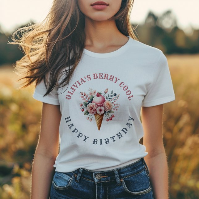 Berry Coola Grattis på födelsedagen Ice Cream Part T Shirt (Skapare uppladdad)