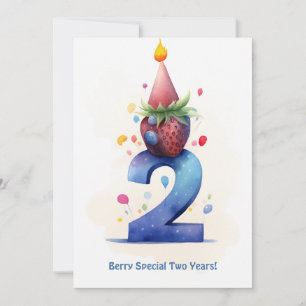 Berry Cute 2:a årsdagen födelsedagskort Julkort