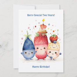 Berry Cute-årsjubileum födelsedagskort Julkort