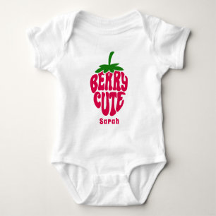 Berry Cute Strawberry Anpassad Namn T Shirt