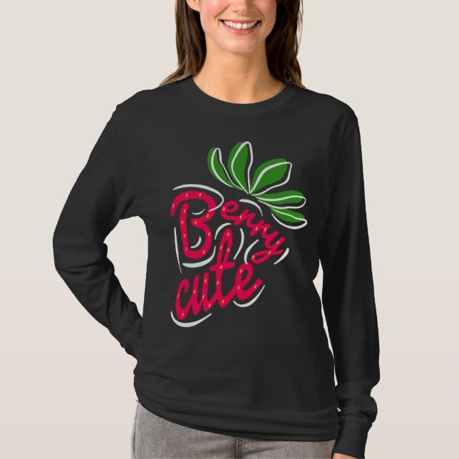 Berry Cute Strawberry Fruit Älskare T Shirt (Framsida)