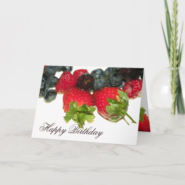 Berry Delight Grattis på födelsedagen Card Kort (Framsida)