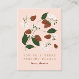 Berry Fantastisk Strawberry Class Valentine Card Tilläggskort