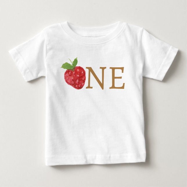 Berry First 1:a födelsedagen Jordgubb T Shirt (Framsida)