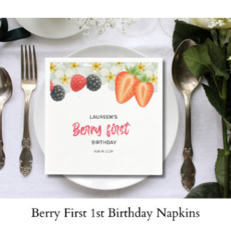 Berry First 1-årsdag Pappersservett