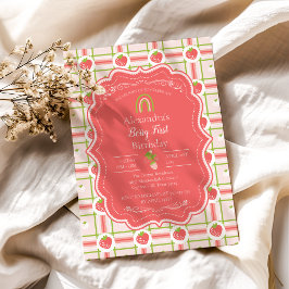 Berry First Birthday 1 Birthday Inbjudningar