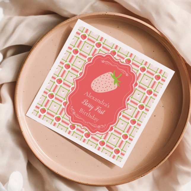 Berry First Birthday 1 Birthday Pappersservett (Skapare uppladdad)