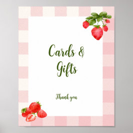 Berry First Birthday Anpassade Sign Poster