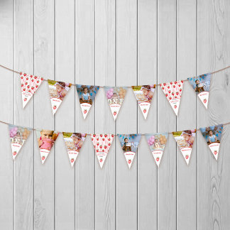 Berry First Birthday Banner Vimplar