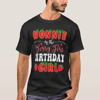 Berry First Birthday Girl 1st Bday Straw T Shirt