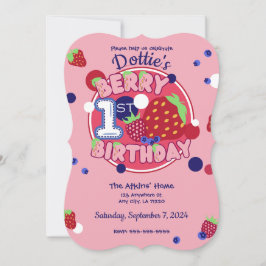 Berry First Birthday-inbjudan