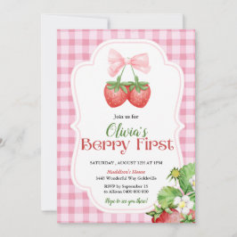 Berry First Birthday-inbjudan 1:a födelsedagsflick Inbjudningar