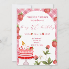 Berry First Birthday-inbjudan Inbjudningar