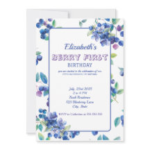 Berry First Birthday-inbjudan