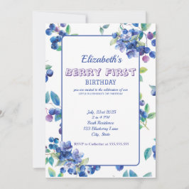 Berry First Birthday-inbjudan Inbjudningar