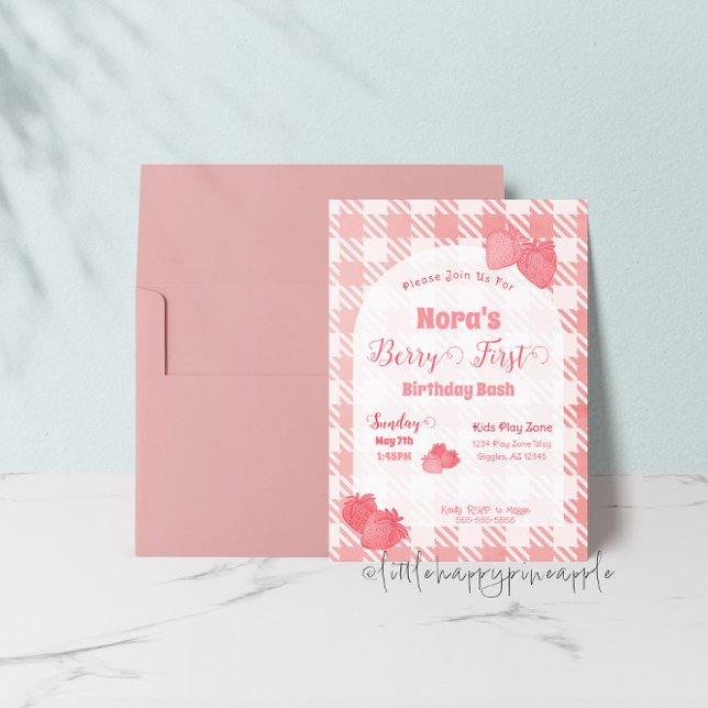 Berry First Birthday-inbjudan Inbjudningar (Skapare uppladdad)