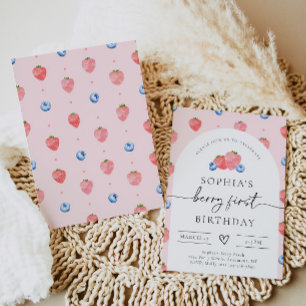 Berry First Birthday-inbjudan Inbjudningar
