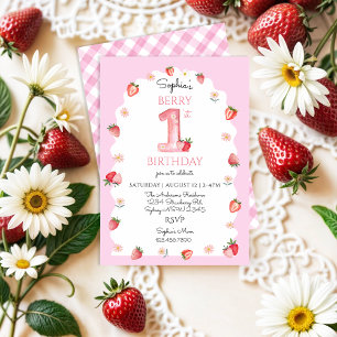 Berry First Birthday-inbjudan Inbjudningar