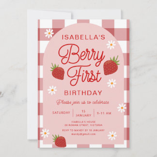 Berry First Birthday Inbjudningar