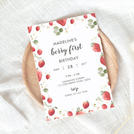 Berry First Birthday Inbjudningar